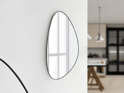 Produktbild von Außergewöhnlicher Wandspiegel für den Flur und Ankleidezimmer Rahmen Schwarz