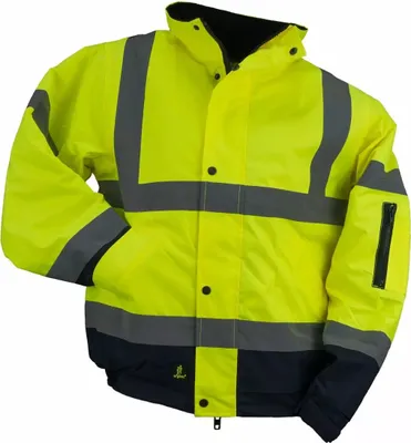 Produktbild von Arbeitsjacke Warnjacke URG-HSV BOMBER GELB Größe L Warnschutzjacke Bomberjacke Winterjacke Herrenjacke Schutzjacke Berufsjacke
