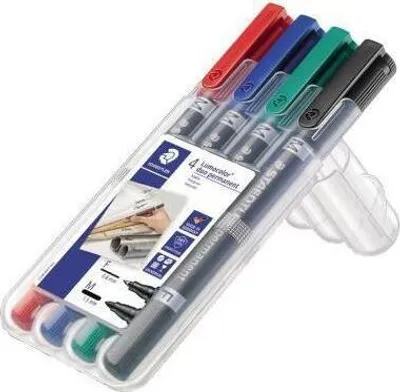 Produktbild von STAEDTLER Perm.Marker Lumocolor duo 4St Box