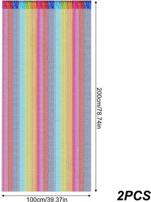 Fliegengitter 100 x 200 cm - Türvorhang - Raumteiler - Dekoration - Insektenschutz