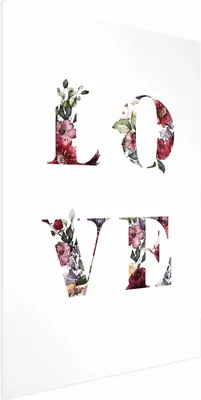 Produktbild von Posterpapier Poster - Love in Flowers 40x60 cm Text m-A-0909-ao-a