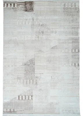 Produktbild von Moderner Creme-Teppich mit Struktur und Grafikmuster 160x230