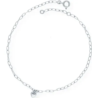 Produktbild von JuwelmaLux Herz Fußkette 925 Silber JL39-04-0183 24 cm
