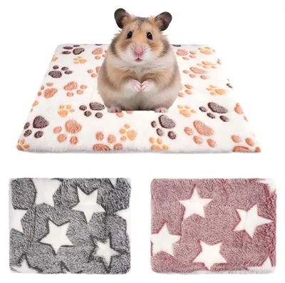 Produktbild von 3-teiliges Plüschbett für kleine Haustiere wie Meerschweinchen und Kaninchen