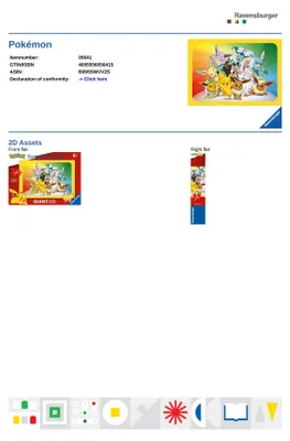 Image de Puzzles pour enfants 125 Pokemon Géant