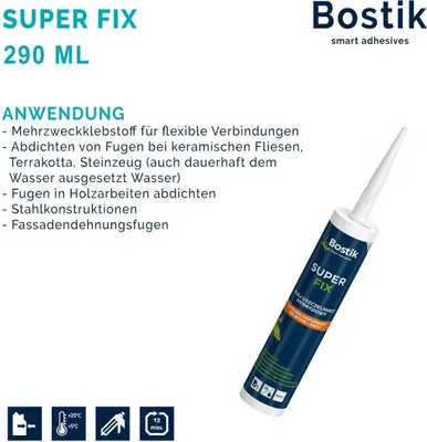 Produktbild von BOSTIK Seal'N'Bond Montagekleber Klebstoff Dichtmasse Kartusche 290 ML schwarz