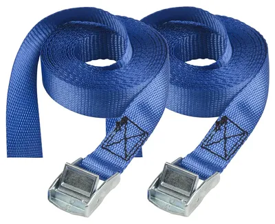 Produktbild von Master Lock 4363EURDAT Spanngurt mit Zamak legierten Bügel, Blau, 2,5 m x 25 mm Gurt, 2-er Set