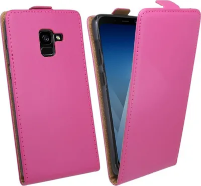 Image de Samsung Galaxy A8 Plus 2018 Housse étui flip Case Smartphone Housse rose