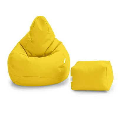 Produktbild von Loft 25 Sitzsack für Erwachsene mit Fußhocker – Gaming Sitzsack mit Komfortfüllung – Sitzsack für Innen- und Außenbereich