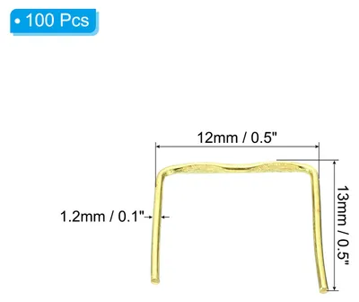 Produktbild von 13x12mm Kupfer Kronleuchter Verbindungsstifte, 100 Stš¹ck Kronleuchter Kristallclips zum Befestigen von Kristallteilen, Kronleuchter Ersatzteile, Gold