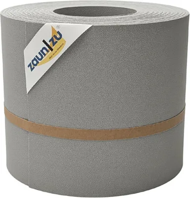Produktbild von Sichtschutzstreifen zaun|zu PREMIUM 26m Rolle PP Zaunblende für Doppelstabzaun Steingrau, 26m
