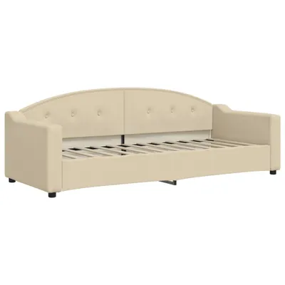 Zdjęcie produktu dla VidaXL 354182, sofa rozkładana, Kremowy, Pianka, Metal, Poliester, Drewno, 2230 mm, 900 mm