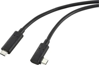 Obrázok produktu pre Renkforce optický kábel USB-C® pre displej USB 3.2 Gen2 USB-C® konektor jednostranne sklonený 10,00 m čierny RF-5625884 (RF-5625884)