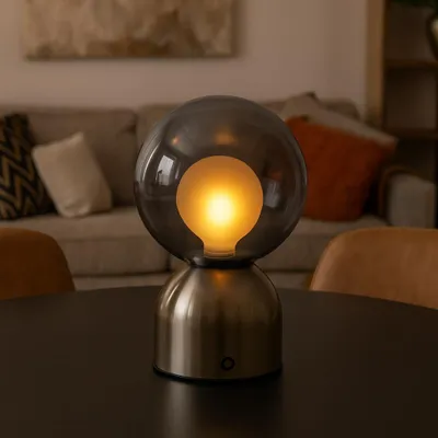 Produktbild von Luxus - Touch-Tischlampe - Lina - Schwarz - H20 x Ø12