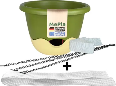 Produktbild von MePla - 1 Stück Ampel Mareta ø30 Grün/Elfenbein + 1 x Ersatzbewässerungsband