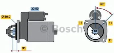 Produktbild von BOSCH 0 986 018 151 Starter Anlasser 2,8kW 12V LKW