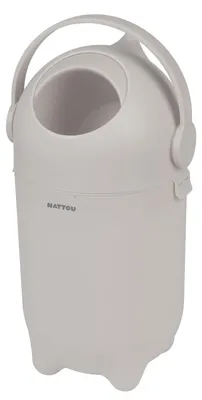 Image de Poubelle à couches - Fermeture sans odeur - 27 cm - Ouverture à une main - Beige