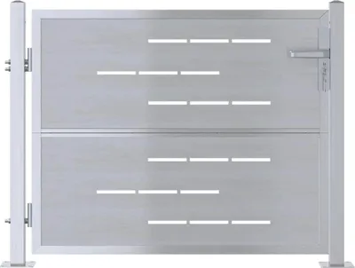 Produktbild von vidaXL Gartentor 85 x 70 cm Edelstahl Silber Abschließbar