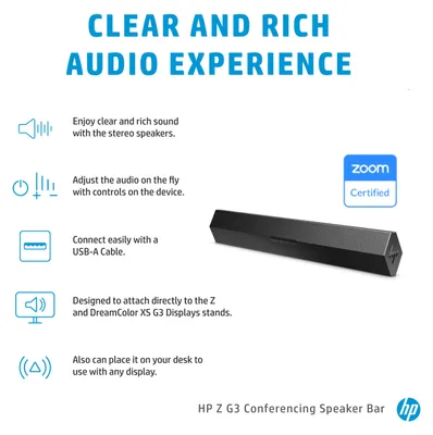 Produktbild von HP Z G3 - Soundbar - für Konferenzsystem - Schwarz