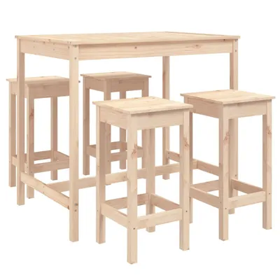 Produktbild von vidaXL 5-tlg. Gartenbar-Set Massivholz Kiefer