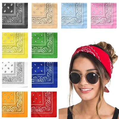 Productafbeelding van Bandana hoofddoek - Katoen - 54 x 54 cm - Meerkleurig - Speelkaartprint