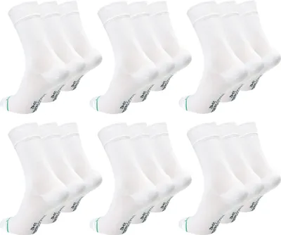 Produktbild von Paolo Renzo Bambus Business Socken Damen & Herren 18 Paar 39/42 Weiß