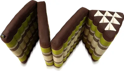 Produktbild von Thaimatte Kapokmatte Matte Faltmatte Klappmatte Liege Liegematte Meditationskissen 1,80 m lang Baumwolle Kapok Braun Grün