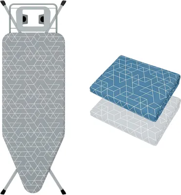 Produktbild von STANEW Bügelbrett 120 x 45 cm,Klappbares Bügelbretter Bügeltisch für Dampfbügeleisen,mit 2 Bezügen aus Baumwolle,Sicherheitsschließsystem