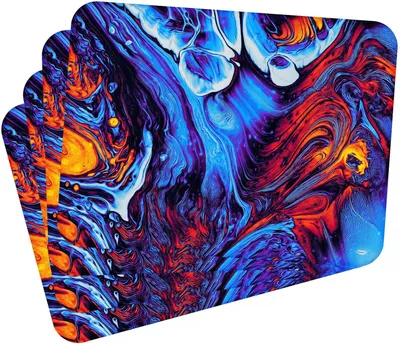 Obrázek produktu pro Sada 4 prostírání 40x30 cm Mramorové barvy 2 prostírání Omyvatelné - žáruvzdorný korkový podklad odolává teplotám 100 °C