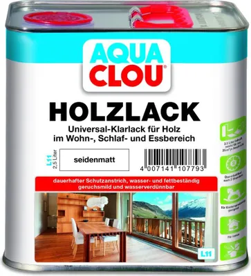Produktbild von Aqua Clou Holzlack L11 2,5 L seidenmatt