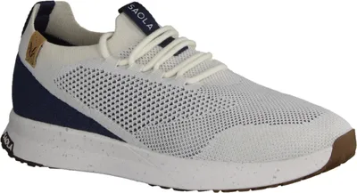Produktbild von Saola Tsavo 2.0 vegane Herrensneaker, Synthetik/Textil, White/Navy - Herrenschuhe Sneaker / Schnürschuh, Weiß