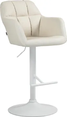 Produktbild von Barhocker Kunstleder creme - Hocker - Höhenverstellbar - Komfort und elegantes Design