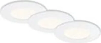 Produktbild von LED Einbauleuchte 3er Set 4000K Ø8,5cm 8W IP44 Kunststoff Weiß Briloner