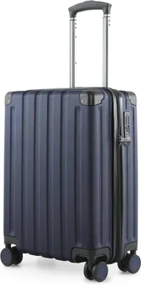 Produktbild von Handgepäckkoffer, 54x37x21 cm - 4 Rollen, TSA-Schloss, Hartschalenkoffer, Dunkelblau