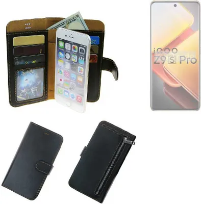 Produktbild von K-S-Trade Schutz Hülle kompatibel mit Vivo iQOO Z9s Pro Klapphülle Case Phone cover Slim Handytasche Handy Hülle schwarz aus Kunstleder (1 Stk)