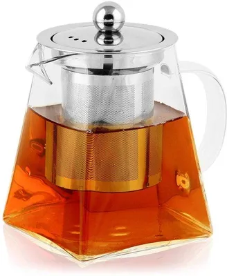 Productafbeelding van Famanu theepot met roestvrijstalen theezeef - Hittebestendig - 900 ml