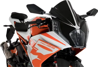 Zdjęcie produktu dla Ekran PUIG z-racing czarny 525x420mm z homologacją ABE do Ktm