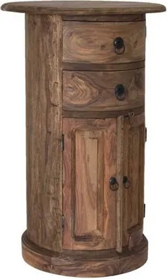Immagine prodotto di MASSIVMOEBEL24 | LEEDS #16 Comodino in legno di sheesham - oliato / grigio 40x40x74