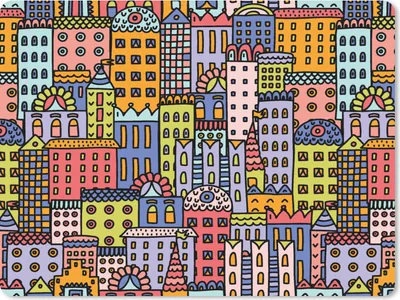 Produktbild von MuchoWow® Mauspad Mousepad Haus - Regenbogen - Muster 23x19 cm - Mousepads - Maus Mat - Pad - Mausunterlage - Schreibtischunterlage - Mauspad