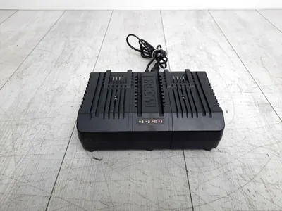 Produktbild von WORX WA3883 Dual-Ladegerät – gleichzeitige Aufladen von 2x WORX 20V Akkus – 4A Ladestrom – 2 Lademodi – für alle PowerShare