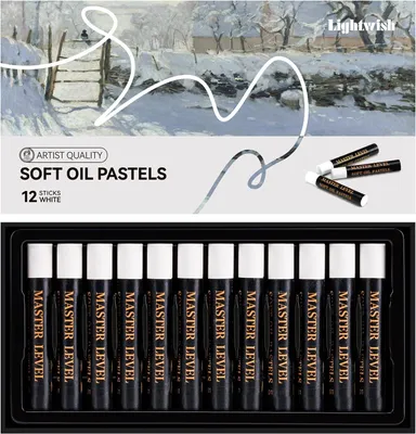 Productafbeelding van Oliepastels wit 12 stuks, voor canvas