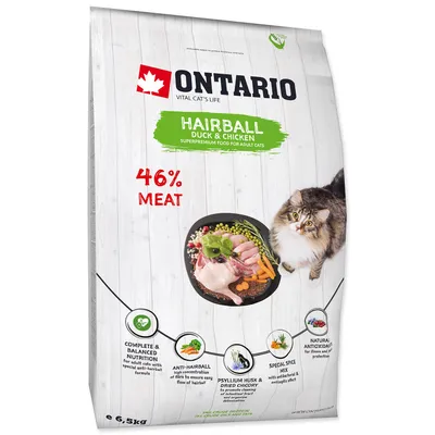 Productafbeelding van Krmivo Ontario Kattenvoer, speciaal voor haarballen, 6,5 kg