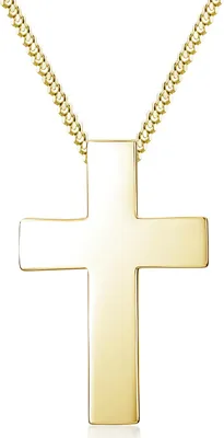 Produktbild von MATERIA Kreuz Anhänger Gold Herren Schmuck Silber 925 vergoldet wahlweise mit Kette mit Geschenk-Box KA-279-Gold