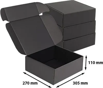 Zdjęcie produktu dla Pakiet - Karton Wyk. 305x270x110mm Czarny - 10szt.