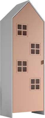 Produktbild von VIPACK - CASAMI BRUGES Schrank mit 1 Tür, 4 Fenster, Ausführung MDF pink lackiert