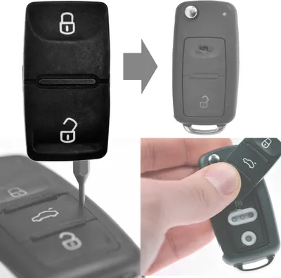 Produktbild von REPAIR Auto Schlüssel Tastenfeld kompatibel mit VW AMAROK Klappschlüssel Tasten