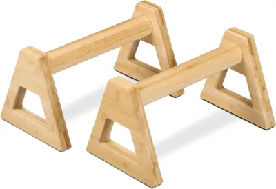 Produktbild von Push-Up Bars / Liegestützgriffe aus Bambus – nachhaltig, rutschfest & kompakt