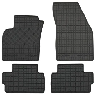 Gummifußmatten Set 4-teilig für Volvo C30 (2007-), schwarz