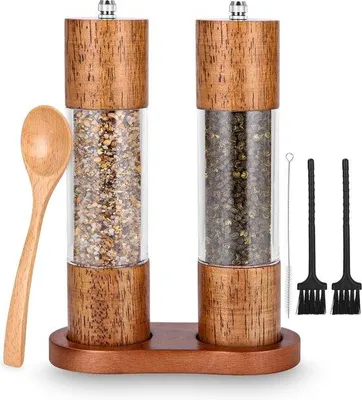 Produktbild von Keramische Mühle Holz 21,5 cm Salz Pfeffer