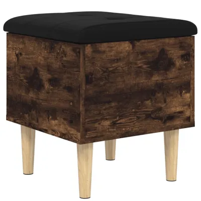 Immagine prodotto di Panca con vano portaoggetti rovere fumé 42x42x46 cm materiale a base di legno